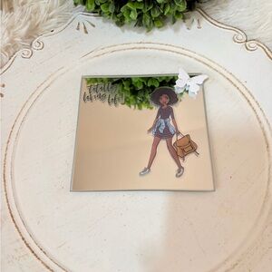 Custom designed Stylish Mirror Wall Decor with Butterfly Accent